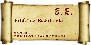 Belász Rodelinda névjegykártya